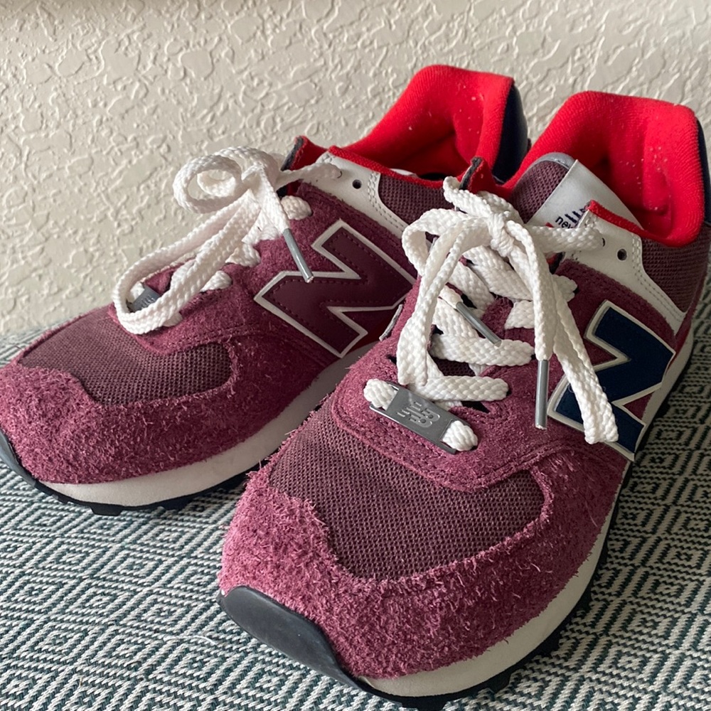 Maroon Red Navy New Balance Sneakers